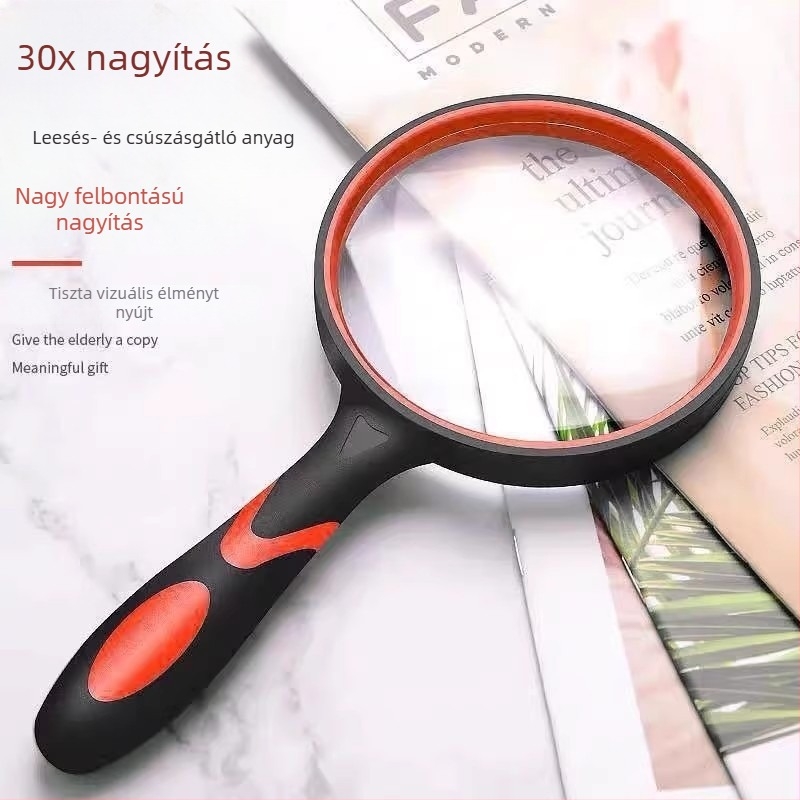 Magas felbontású, nagyítású, ütésálló nagyító, tudományos megfigyelésekhez, időseknek újságolvasáshoz és részletes ékszer- és drágakő-értékeléshez.