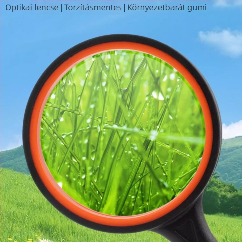 Kézben tartható nagyító magas felbontású optikával olvasáshoz és azonosításhoz