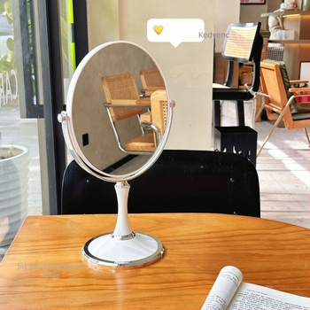 Európai stílusú asztali dupla oldalú kozmetikai tükör 360°-os forgatással és 3× nagyítással