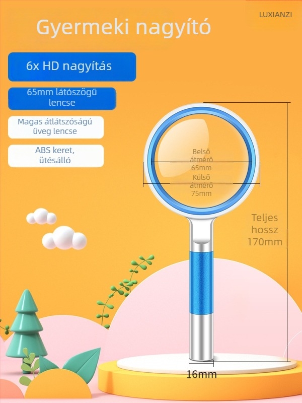 Kézi nagyító, 6x nagyítás, Deer Fairy Lxz925115, kültéri rovar- és növényfelfedezés