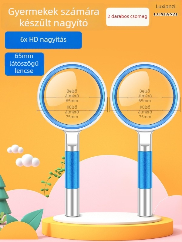 Kézi nagyító, 6x nagyítás, Deer Fairy Lxz925115, kültéri rovar- és növényfelfedezés