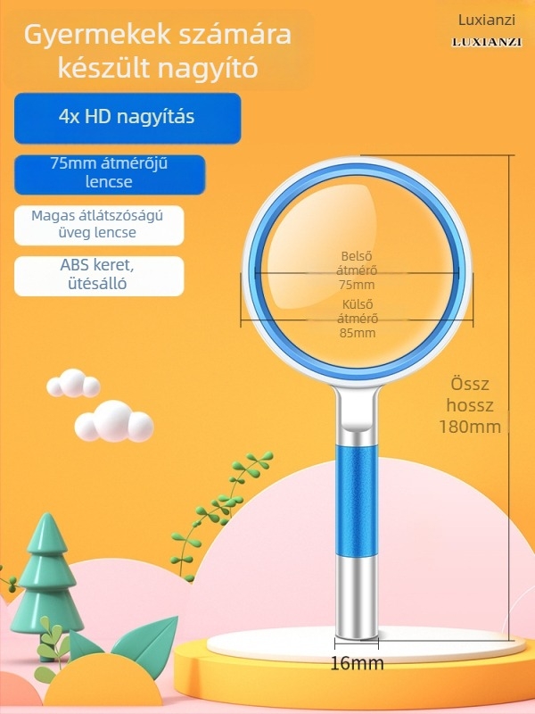 Kézi nagyító, 6x nagyítás, Deer Fairy Lxz925115, kültéri rovar- és növényfelfedezés
