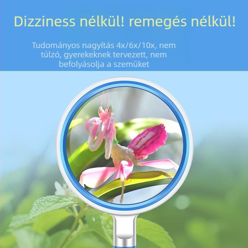 Kézi nagyító, 6x nagyítás, Deer Fairy Lxz925115, kültéri rovar- és növényfelfedezés