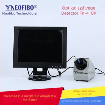 Végfelület detektor optikai szálakhoz — Neofibo végellenőrző eszköz, 50x–400x nagyítás, fém vagy műanyag