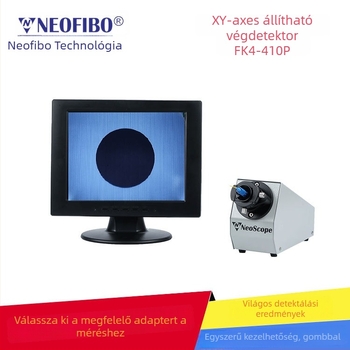 Végfelület detektor optikai szálakhoz — Neofibo végellenőrző eszköz, 50x–400x nagyítás, fém vagy műanyag