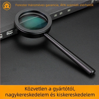 Kézi 2x nagyító fém keretben, olvasáshoz újságok és könyvek