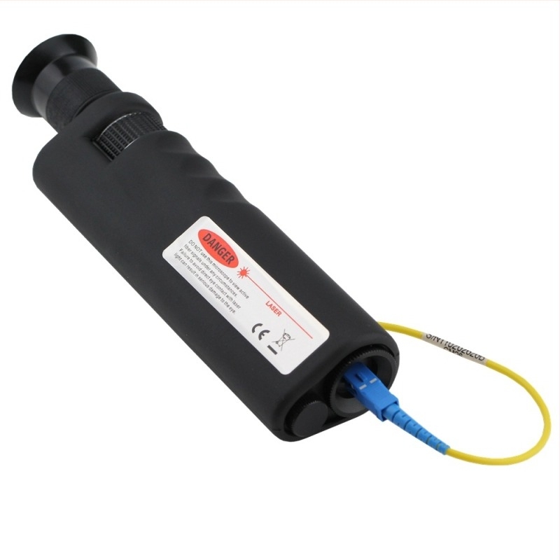 400x Kézi fiber végfény detektor nagyító FC/SC/LC csatlakozókkal – 1.25/2.5 mm átmérő, fém ház, modell F-400X