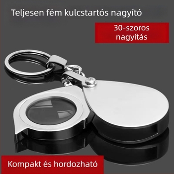30x nagyítású zseblupa, mini összecsukható, HD, hordozható idős olvasáshoz
