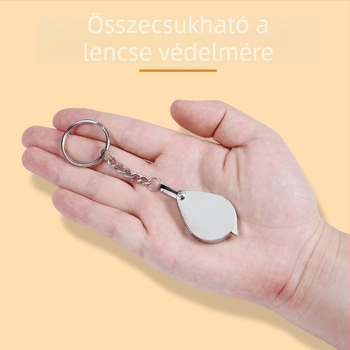 30x nagyítású zseblupa, mini összecsukható, HD, hordozható idős olvasáshoz