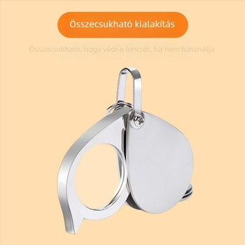 30x nagyítású zseblupa, mini összecsukható, HD, hordozható idős olvasáshoz