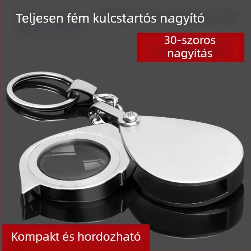 30x nagyítású zseblupa, mini összecsukható, HD, hordozható idős olvasáshoz