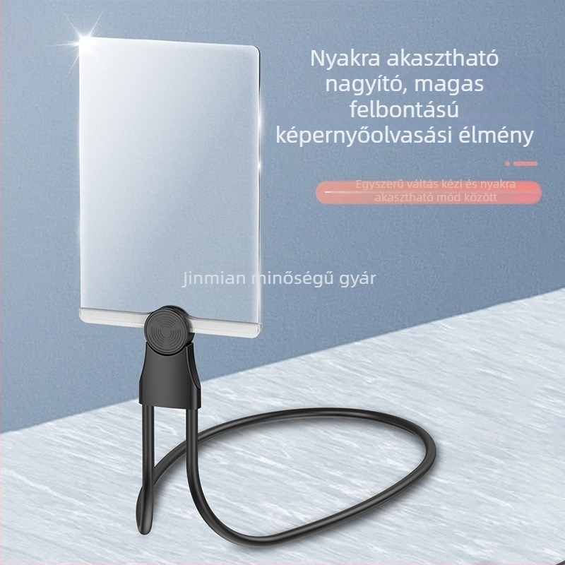 Sank 8039-3 nyakba akasztható nagyító, négyszögletes, akril, teljes oldal olvasásához