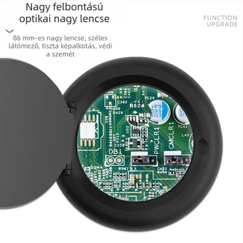 Erős LED-es világítással ellátott nagyítóasztali lámpa mobiltelefon javításához, elektronikai munkákhoz, nyomtatott áramkörök és ékszerértékeléshez