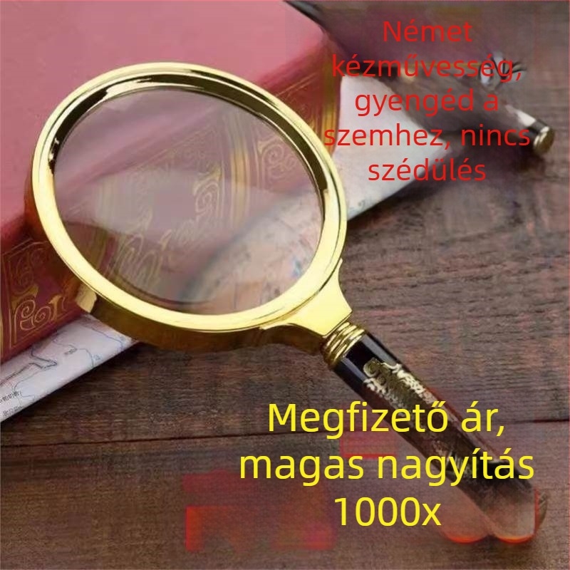 100X/80X nagyítású, HD tisztaságú nagyító tükör, kézben tartható, nem importált
