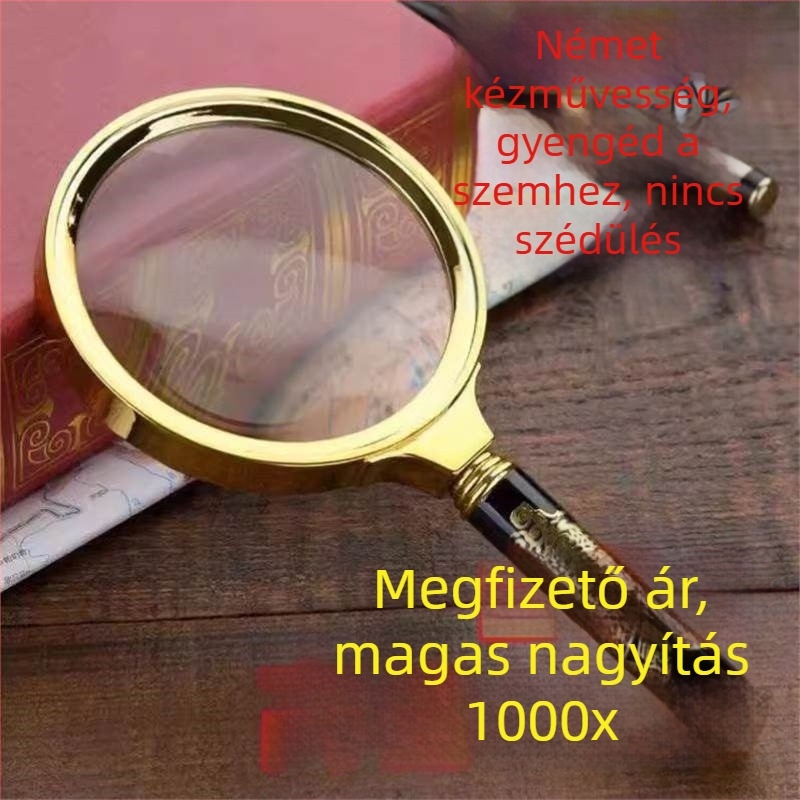 100X/80X nagyítású, HD tisztaságú nagyító tükör, kézben tartható, nem importált