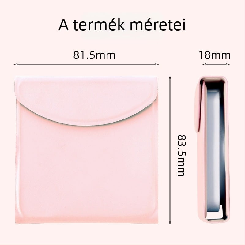 Összecsukható sminktükör LED világítással, 5x nagyítás, újratölthető, ABS keret