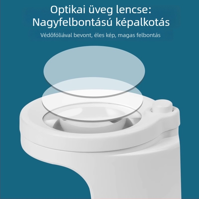 Körömvágó 8x nagyítóval, kézben tartható, LED világítással, fém kivitel, modell 8028