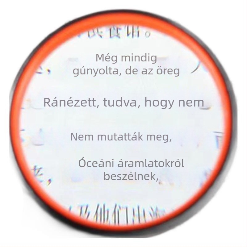 HD optikai lencsés kézi nagyító, szilikon fogantyúval, csúszásmentes, idős korban használható, 100/110
