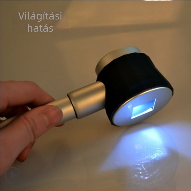 30x kézi nagyító LED világítással, UV-fénnyel és beépített skálával bélyegek és érmék azonosítására