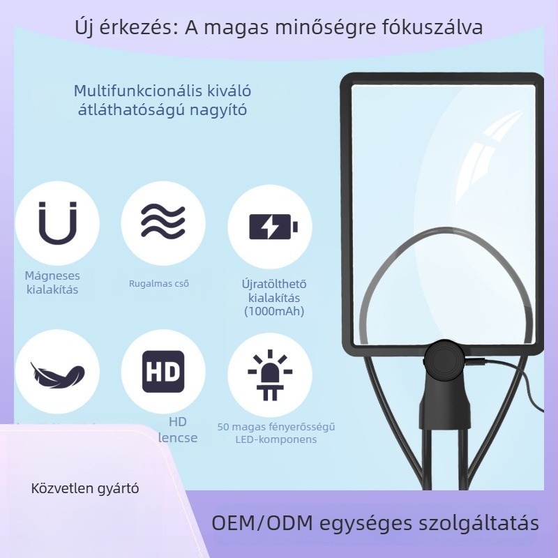 Fresnel nagyító LED világítással, 50 LED, márka 5f