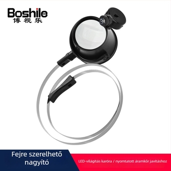 HD nagyítással, fejhez rögzített nagyítóval, idős felhasználóknak, elektronikai javításokhoz és óraszerkezetek lapjainak vizsgálatához