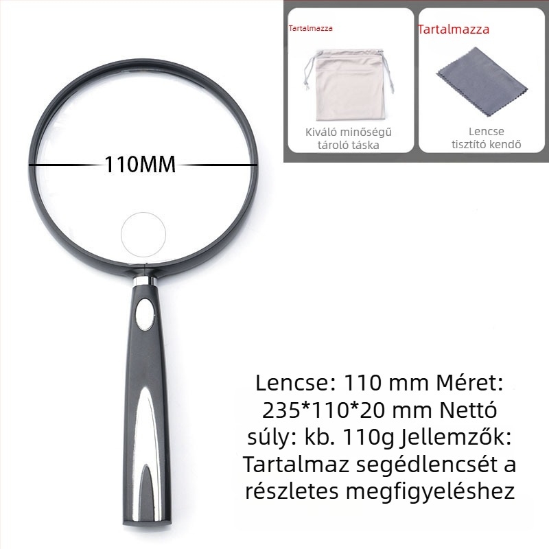 YICHAO kézi nagyító PMMA lencsével, HD, modellek 888-130/888-110