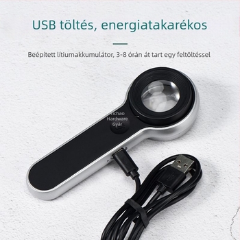 USB-töltőre csatlakozó ékszer nagyító, 60× nagyítás az órák és antik érmék azonosításához