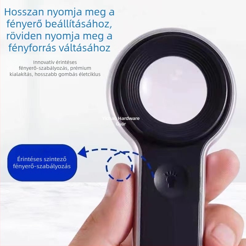 USB-töltőre csatlakozó ékszer nagyító, 60× nagyítás az órák és antik érmék azonosításához