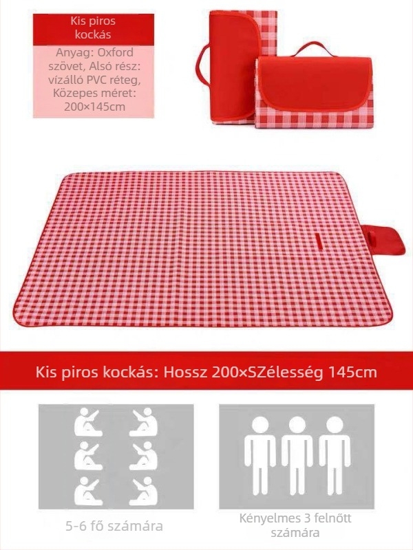 Oxford szövetes piknik matrac, kopásálló, vízálló, hordozható, 4–6 személyre