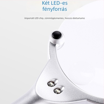 LED világítású nagyító olvasáshoz, nagyfelbontású optikával, nagy nagyítás, olvasáshoz, ékszerazonosításhoz és szemvédelmet idős korban