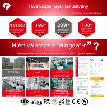 LED háromrészes sminktükör tárolóval – asztali szépség tükör világítással, testreszabható logó és anyagok
