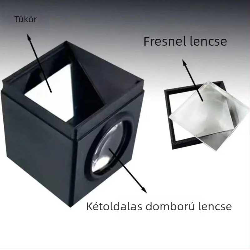 Derék szintű kereső 3D-nyomtatott házzal és Fresnel lencsével