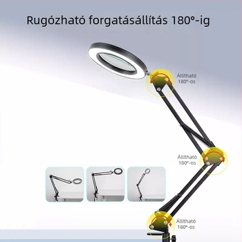 20x optikai nagyítású asztali lámpa manikűrhöz, tetováláshoz, órajavításhoz, hegesztéshez és gravírozáshoz