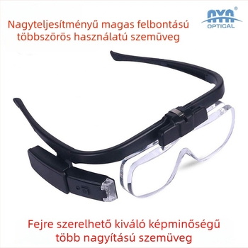 Fejre szerelhető nagyító LED világítással és rétegezett lencsékkel elektronikai lapok vizsgálatára (Eredet: Ningbo; Nem importált; Magánmárkák: Igen)