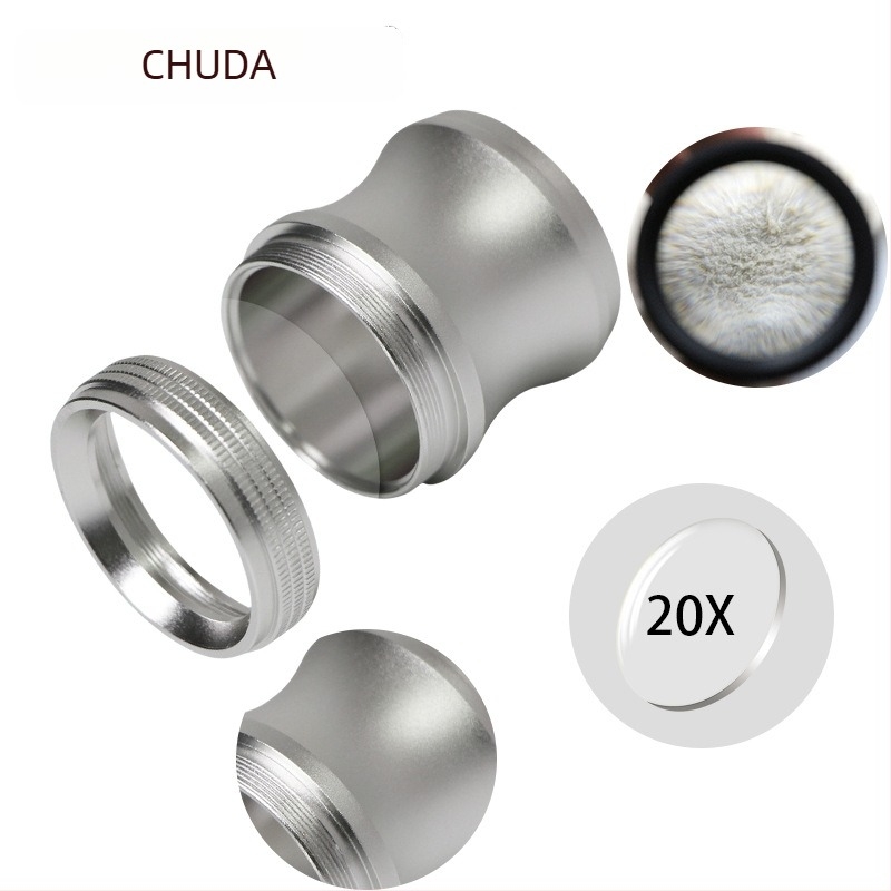 Chuda kézi hengeres nagyító, 10x nagyítás, 40 mm átmérő, műanyag