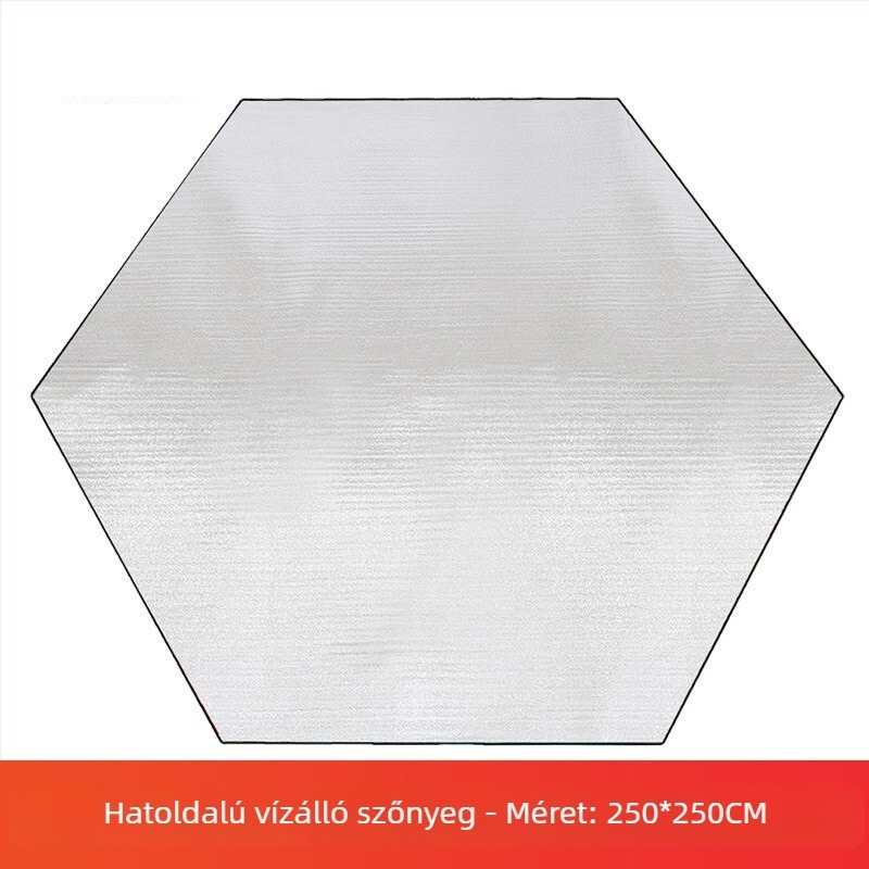 Kültéri vízálló kemping matrac 2–8 fő részére, kétoldalas alumíniumfóliával, nedvességvédő (súly 370 g)