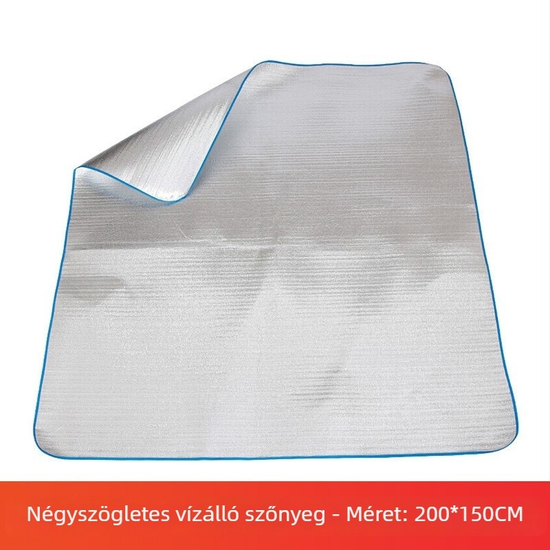 Kültéri vízálló kemping matrac 2–8 fő részére, kétoldalas alumíniumfóliával, nedvességvédő (súly 370 g)