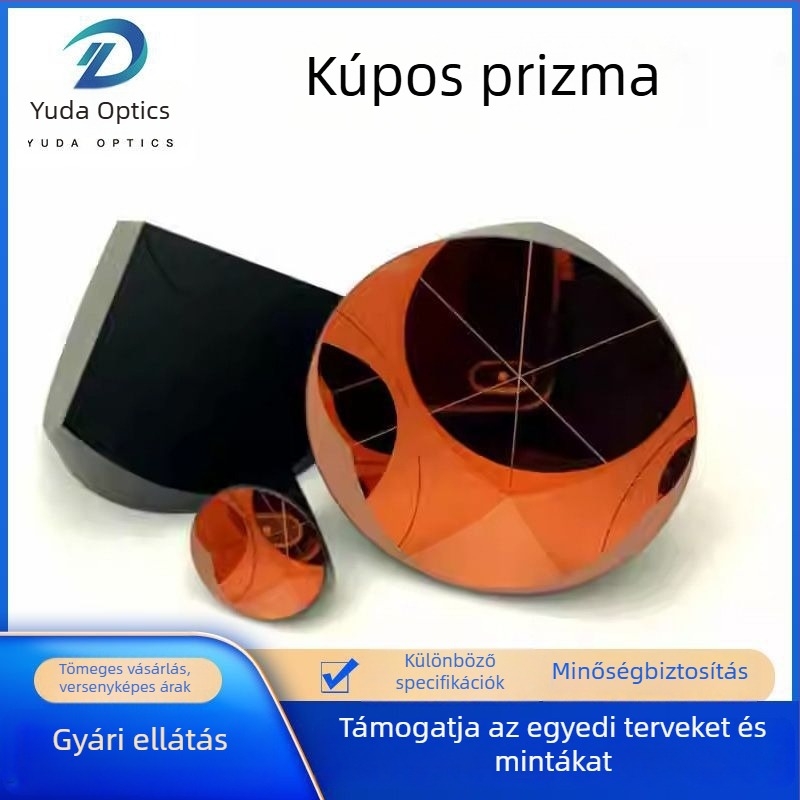 Piramidális prisma optikai bevonattal, 25,4 mm átmérőjű üveglencse, nagy pontosságú