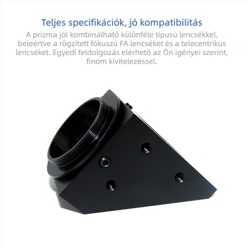 CS-P 90°-os forgó prizma optikai üvegből, nagy precizitás, teljes belső visszaverődés, több menetméret választható