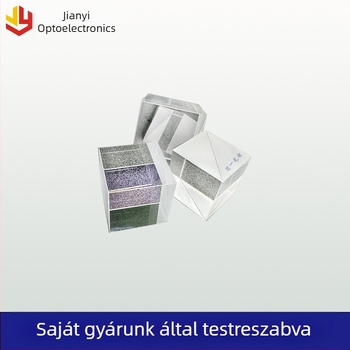 Fénysugarak megosztó prizmája, polarizáló refraktor, optikai üvegből készült kocka-összeállítás, fényhíd összekötő tükör, lézerfény-vezető test
