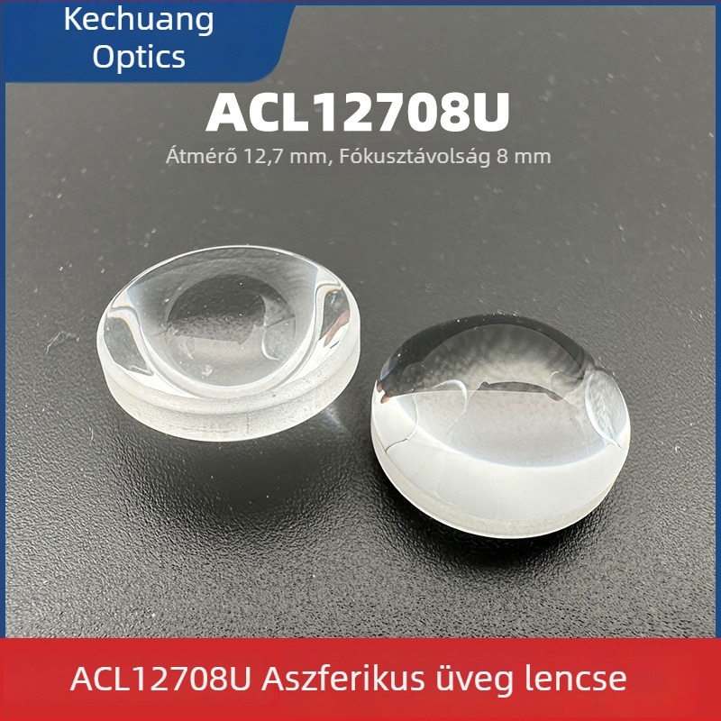 Aszferikus spotlencse, F=8 mm, NA 0.78, bevonat nélküli