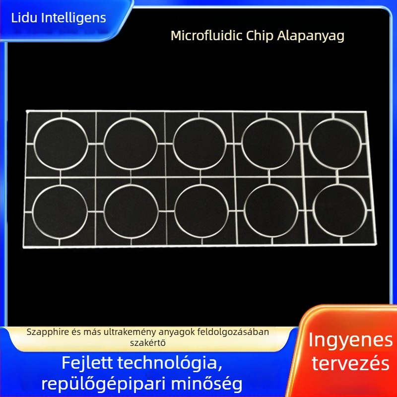 Mikrofluíd chip aljzat, zafír üveg, modell Ld-n03, testreszabható, márka Leado