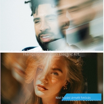 Kézben tartható speciális effektus prizmaszűrő fényosztóval, objektívhez kamera, gyors nyújtó hatás