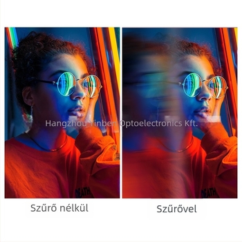 Kézben tartható speciális effektus prizmaszűrő fényosztóval, objektívhez kamera, gyors nyújtó hatás