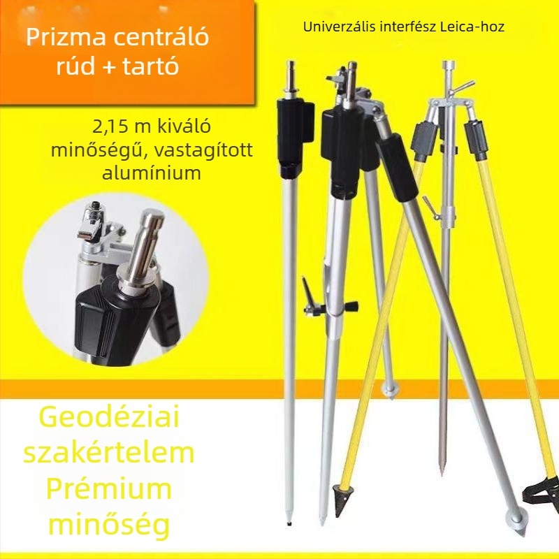 Prizma-illesztő rúd a teljes állomáshoz – nagy pontosságú oktatási visszaverő prizma