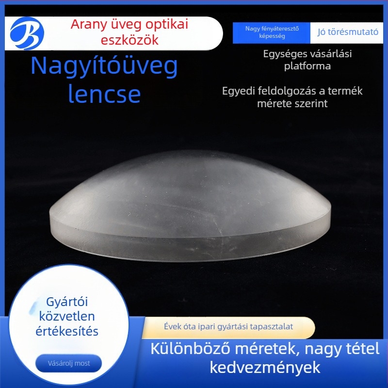 Mikroszkóp és teleszkóp számára készített optikai lencse — gyári feldolgozás, Golden Glass Optics, LED világítás, digitális tesztek, AR/VR alkalmazások