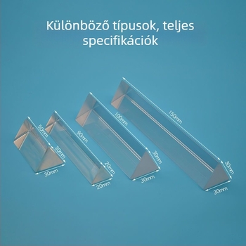 Prizma optikai üvegből, oktatási fizikai kísérletekhez és a szivárvány diszperziójának megfigyeléséhez