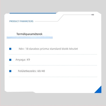 Szemészeti strabizmus prizmas készlet vizsgálatra és korrekcióra, többszögű dőprizmás készlet, prizmablokk standard, 18 darab