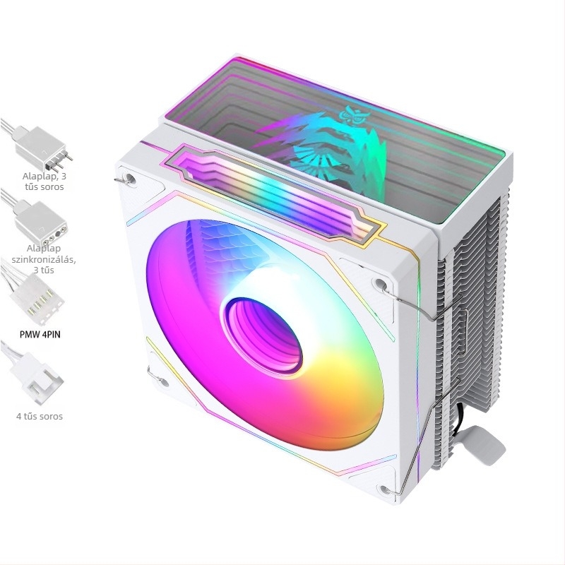 CPU hűtő levegőhűtéses, hat hőcsővel, torony-stílusú X79/X99, ARGB prizma, 12 cm-es csendes PWM ventilátor