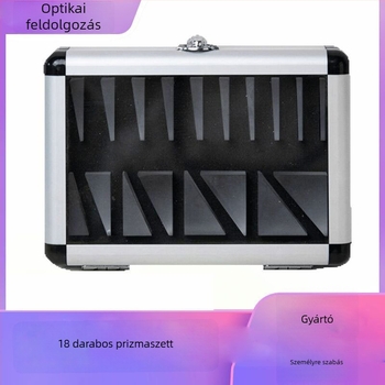 Optikai derékszögű prizmás készlet, 18 darab, trapéz formájú prizmák strabizmus korrigálására, K9 üveg, OEM gyártás és testreszabás, Méretek 20,5 × 14,5 mm